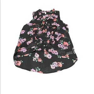 Floral sheer sleeveless top